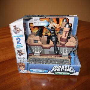 NIB Hasbro Star Wars Galactic Heroes Convertibles Land Speeder Luke Figure Set